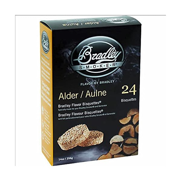 BRADLEY ALDER FLAVOUR SMOKERS BISQUETTES (PACK OF 24)