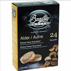 BRADLEY ALDER FLAVOUR SMOKERS BISQUETTES (PACK OF 24)