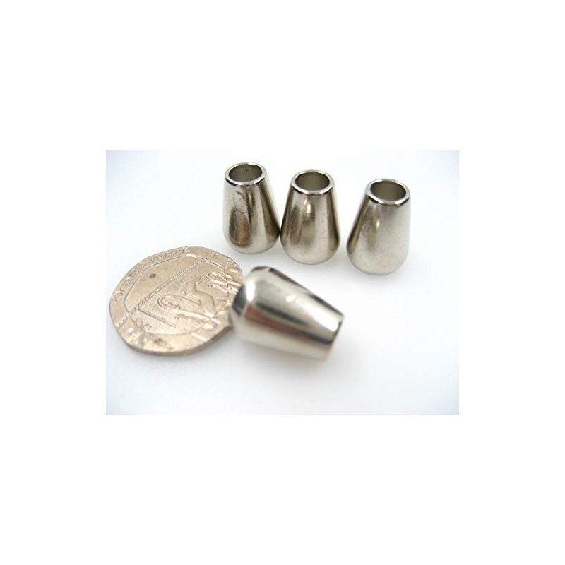 5pcs Silver Quality Metal Round Cord end Toggles Clothing Draw
