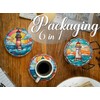 Lighthouse Gifts Coaster, Ceramic, Set of 6, with Gift Box,