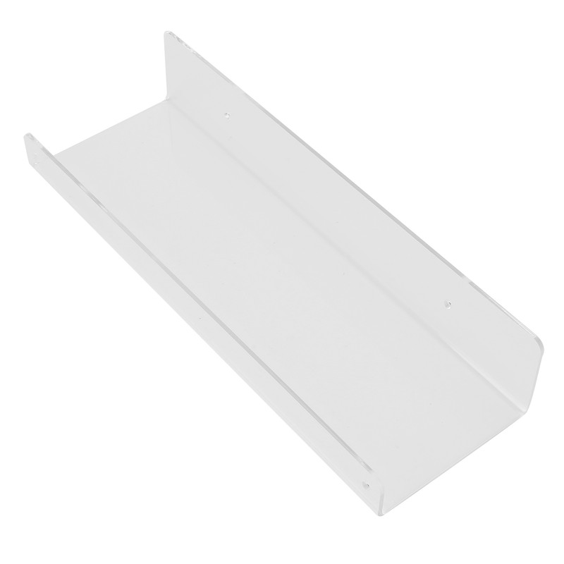 2Pcs Floating Wall Ledge Shelf Acrylic Concealed Bathroom Rack for
