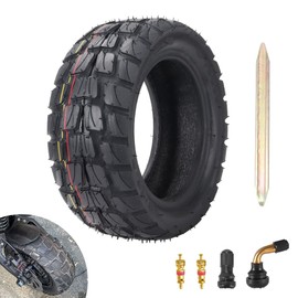 90/55-6 Scooter Tire 10 Inch Off Road Tubeless 10x3.0 Wider & Thicker Rubber Explosion-Proof Motorcycle Electric Scooter Outer Tire Replace for 90/55-6 80/65-6 Tyre Wheel Parts