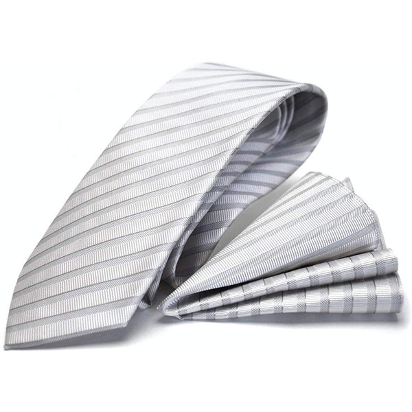 MICHI CORONDON M-CPN-176 Dressing Necktie, Pocket Square, Set of 2,