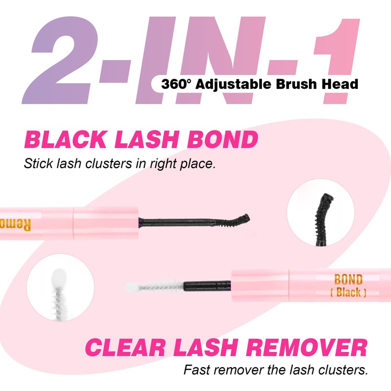 Glowing Win Individual Eyelash Extensions Set DIY 60D Cluster Lashes