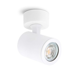 linovum TENJO Ceiling Spotlight Wall Spotlight Swivelling White Round with GU10 LED 2 W Warm White - 230 V Spotlight Indoor Ceiling Wall Rotatable