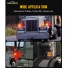 Partsam Pair Truck Trailer 52 LED Red/Amber Square Double Face