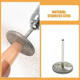 FOMIYES 4pcs Stainless Steel Metal Nail Drill Bits Cuticle Remover Drill Bit Flat Nail Drill Bit