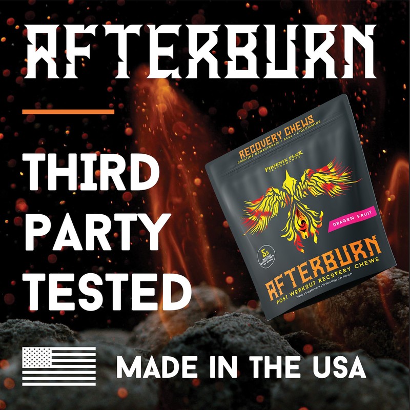 After Burn Creatine Monohydrate Chews - BCAAs & L-Glutamine -