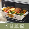 Howise Ceramic Sunflower Baking Casserole Dish with Handles,Large 2 pieces