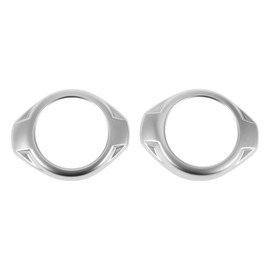 REPAIROCK 2 Pcs A Pillar Speaker Ring Cover Trim for Jeep Wrangler JK JKU 2 Door 4 Door 2015-2017 Window A Pillar Front Horn Speaker Cover ABS Silver Tone