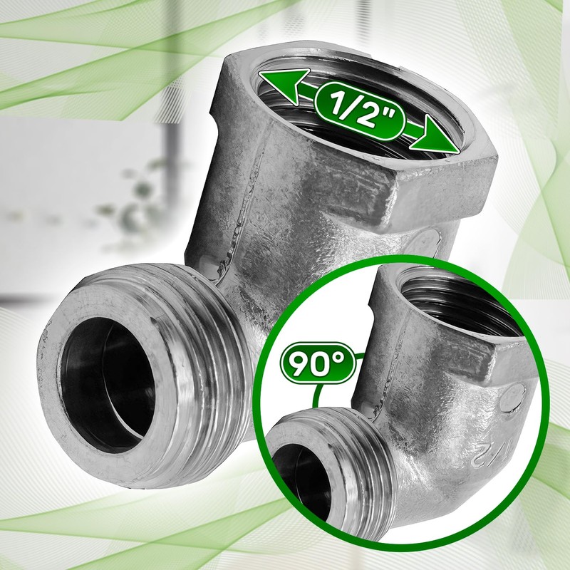 Fitting 1/2 Inch Angle 90° for Gas Connection Plug /