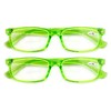 V.W.E. 2 Pairs Casual Rectangular Reading Glasses - Stylish Simple