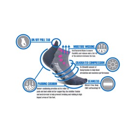 Thirty48 Compression Low Cut Running Socks for Men and Women | 15-20mmHg Compression (Large, [3 Pairs] Pink/Gray)