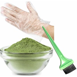 Pure 100% Pure Natural Henna Powder For Hair Color +  Hair Dye Brush + Gloves for Hai - 400 grams