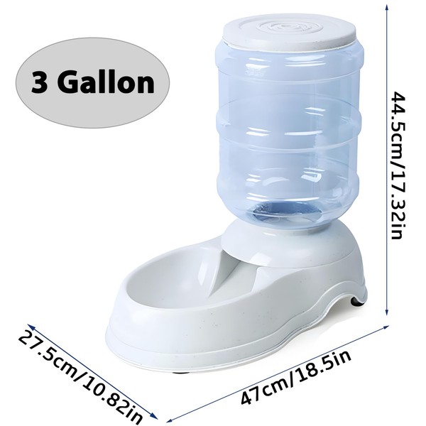 Leptzoa Automatic Dog Feeders - 3 Gallon Capacity Gravity Food