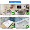 Kitchen Sink Splash Guard Behind Faucet, Silicone Draining Mat for