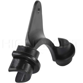 Highcraft PXBND12-10 PEX Bend Support 1/2 in, Wall Mount Tubing Pipe Hanger 90 Degree with Nail Plate, Polyethylene (10 Pack), Black