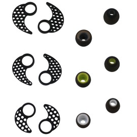 Ear tips for jaybird x2 , BLUEWALL Eartips Ear Gel Ear hook for Jaybird X , Anti-Slip Durable Silicone SML 3 Pair all in 1 sets Replacement Ear Cushions For JayBird BlueBuds X, X2 , Black