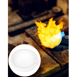 QWORK Ceramic Crucible Bowl, 4 Pcs Quartz Melting Dishes Pot for Melting Casting Refining Gold Silver Brass Alloy, 250g