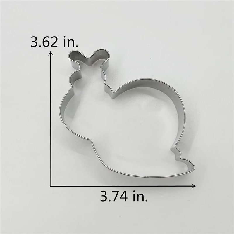 LILIAO Animal Snail Cookie Cutter, 3.7", Stainless Steel