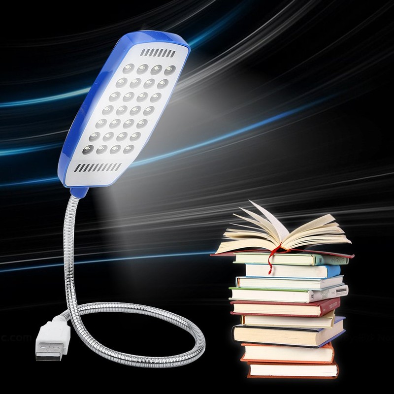 USB LED Luz Mini 28 LED Lámpara de lectura portátil