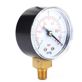 Digital Industrial Vacuum Gauge Oil Filled Vacuum Pressure Gauge 1/8 BSPT Bottom Connection for Air Water Oil