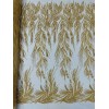 New Creations Fabric & Foam Leaf Design Lace - Gold