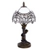 Small Tiffany Table Lamp Stained Glass Desk Lamp White Bending