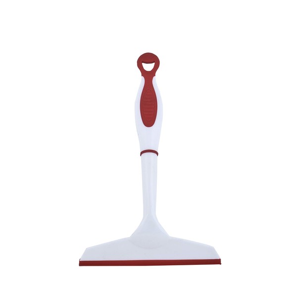 Superio 6” Window Squeegee with Grip Handle and Hanging Hook. (Red)