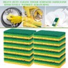 Heavy Duty Scrub Sponge,12 Pack Kitchen Sponge,Odor Resistant Sponge,Microfiber,Best for