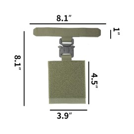 1 Piece Tactical Cummerbund Adapter With Metal Buckle Kit Laser Cut Quick Release Set for Tactical Vest Cummerbunds (RG)