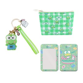 AWKEM Cartoon Set for Girl-Kaychain,ID Card Holder,Wallet
