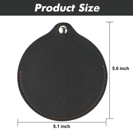 Yeebeny Pizza Wheel Cover, Pizza Steering Wheel Cover Is Suitable for Pizza Knife Protection, Small, Flexible and Easy to Install, Pizza Wheel Protective Cover Is Made of Brown Leather(Black)