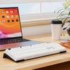 Egchi Acrylic Computer Keyboard Stand for Desk, Keyboard Riser Tilt