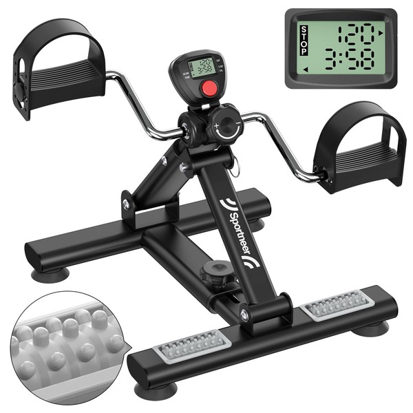 Portable Under Desk Pedal Exerciser: Sportneer Low Resistance Exercise Bike