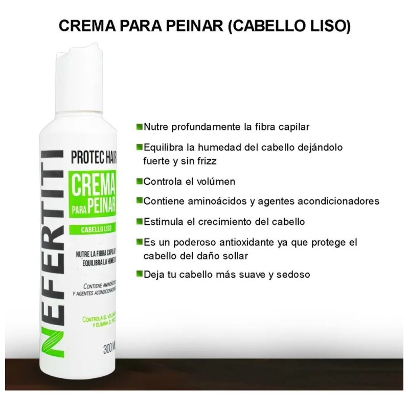 Nefertiti Crema Para Peinar Cabello Liso 300ml