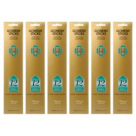 Gonesh Classic No.12 Incense Sticks, Pack of 20, Set of 6