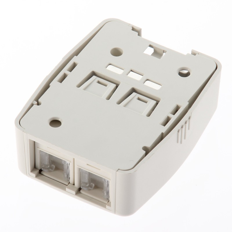 Panduit Corporation JOQ2H6A00 Cat6A Rosette Box Kit with Shutters, 2