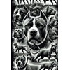 Pitbull Theme Journal: 120 Pages of Blank Lined Paper for