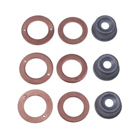 3PCS 19077-53650 15841-53622 15221-94020 Injector Washer Heat Shield Replacement Compatible with 3 Cylinder Kubota Engines D662 D722 D782 D902 D905 D1005 D1105 D1305 D1403 D1503E D1703E