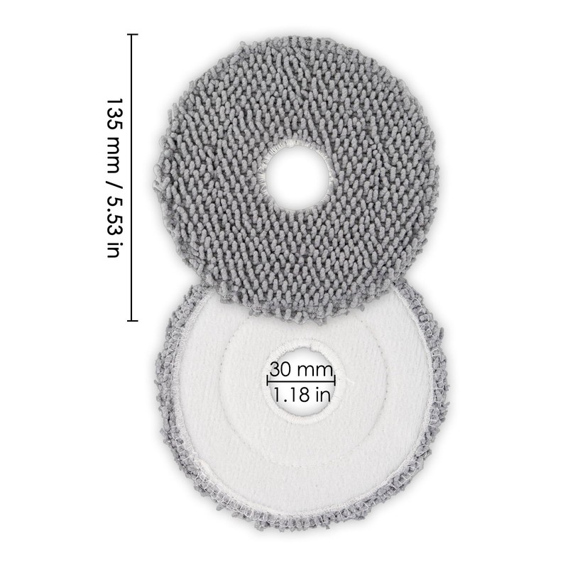 (4 Pack) Plus 505 Combo Replacement Mop Pads Compatible with