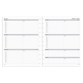 2026 TUL® Discbound Weekly Planner Refill Pages, Letter Size, January to December, TULLTFLRTIMERY26