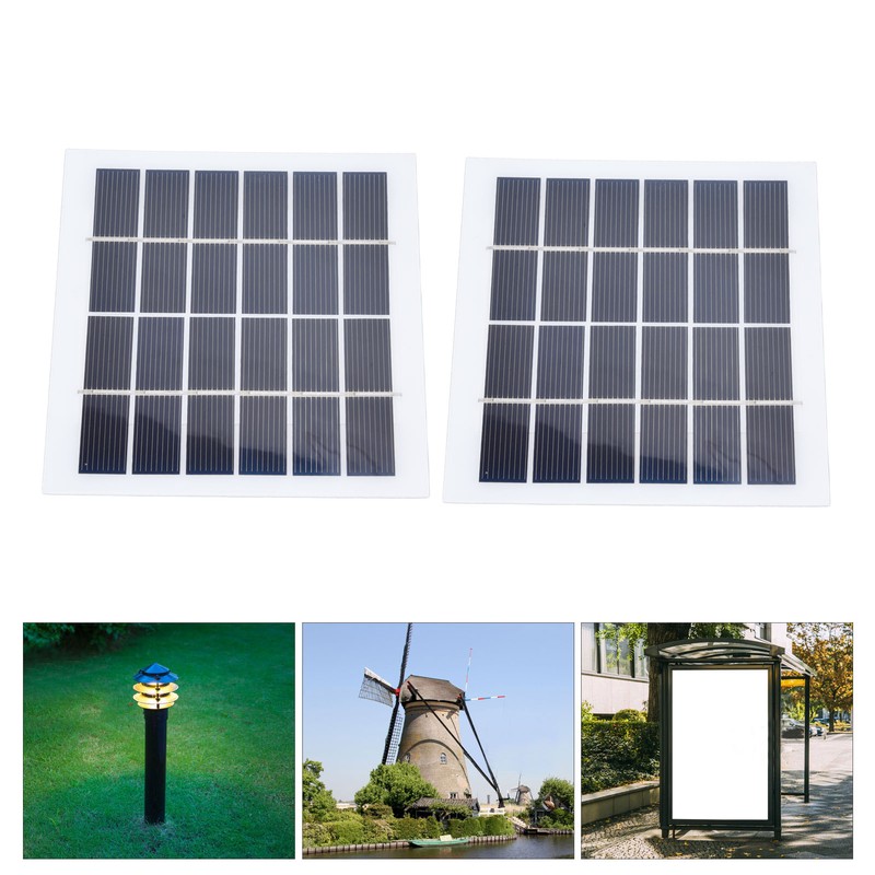 2 Pcs Portable Solar Panel 2W 6V Mini Solar Cells
