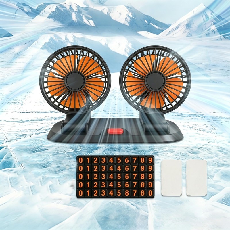 Cloud Zion Fans for Car,2-Head Car Fans with 2-Speed And