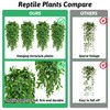 Hamiledyi 4 Pack Reptile Vines Plants, 31.5 inches Hanging Terrarium