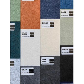 DECORITA Felt Wall Tiles Samples - 24 Colors - 5.9x3.15 Inch - Color Samples Tiles - Home Office Wall Decor - DIY Wall Art - Felt Board