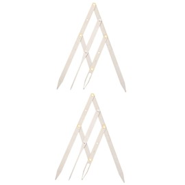 LALAFINA 2pcs Sliding Stainless Steel Eyebrow Ruler Measuring Tool for Precise Eyebrow Tattooing Microblading Design for Symmetrical Brows Easy to Carry and Use