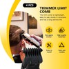 Gxcdizx Upgraded 4pcs Guards Comb Set Black Professional Grooming Attachments