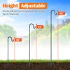 Shepherd Hooks for Outdoor, 62" Bird Feeder Pole with 5