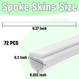 72 PCS Dirt Bike Spoke Covers, Wheel Spoke Wraps, Universal Spoke Skins Spoke Covers for 8-21 Inch Rims, Spoke Covers Decoration Protector for Dirt Bike, Wheelchair, Bicycle, Motorcycle (White)